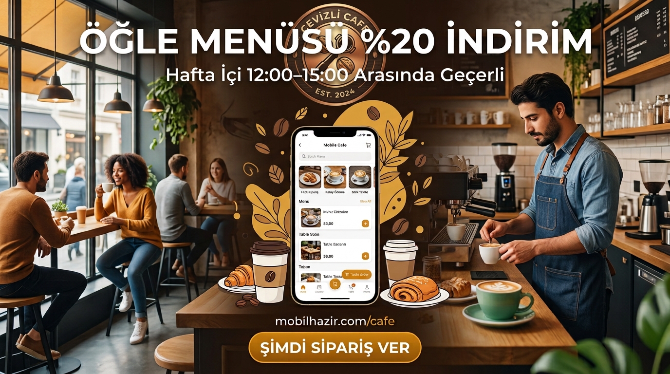 Hafta içi 12:00–15:00 arasında geçerli